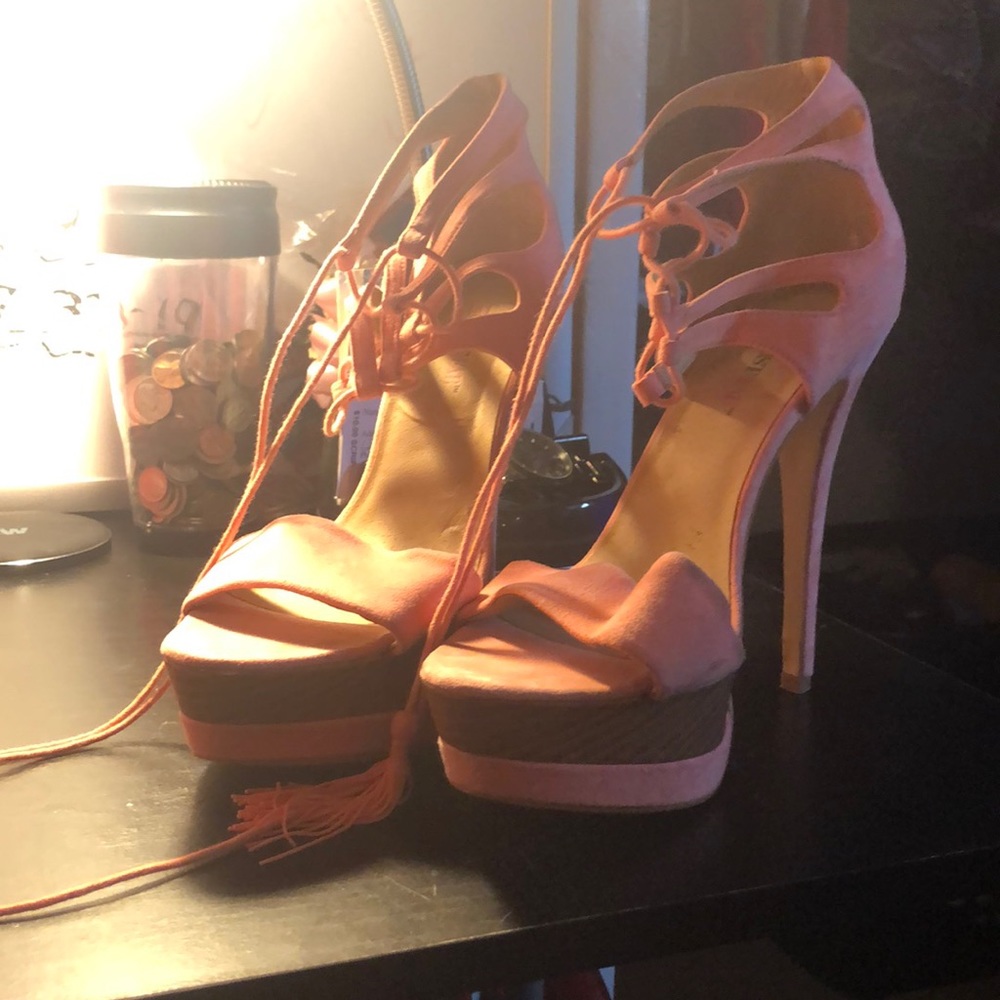 Just fab pink high heels